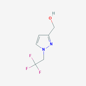 molecular formula C6H7F3N2O B1441338 [1-(2,2,2-三氟乙基)-1H-吡唑-3-基]甲醇 CAS No. 1260379-38-1