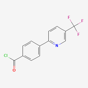 molecular formula C13H7ClF3NO B1441356 4-(5-三氟甲基吡啶-2-基)苯甲酰氯 CAS No. 223128-27-6