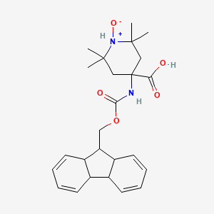 molecular formula C25H34N2O5 B1441370 2,2,6,6-Tetramethyl-1-oxo-4-({[(4b,8a,9,9a-tetrahydro-4aH-fluoren-9-yl)methoxy]carbonyl}amino)-1lambda~5~-piperidine-4-carboxylic acid CAS No. 40761-70-4