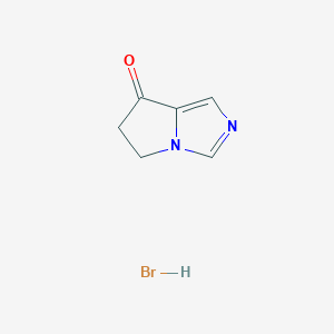 molecular formula C6H7BrN2O B1441378 5H-Pyrrolo[1,2-c]imidazol-7(6H)-one hydrobromide CAS No. 272438-84-3