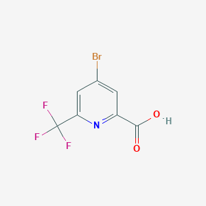 molecular formula C7H3BrF3NO2 B1441382 4-溴-6-(三氟甲基)吡啶甲酸 CAS No. 1060810-68-5