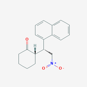 Cyclohexanone, 2-[(1R)-1-(1-naphthalenyl)-2-nitroethyl]-, (2S)-