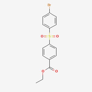 molecular formula C15H13BrO4S B1441389 Benzoic acid, 4-[(4-bromophenyl)sulfonyl]-, ethyl ester CAS No. 141212-53-5