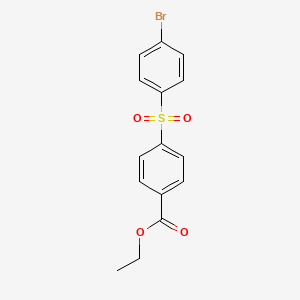 molecular formula C15H13BrO4S B1441389 苯甲酸，4-[(4-溴苯基)磺酰基]-, 乙酯 CAS No. 141212-53-5