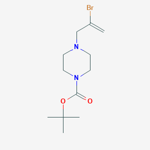 molecular formula C12H21BrN2O2 B1441392 2-溴-(N-叔丁氧羰基-4-哌嗪基)丙-1-烯 CAS No. 1306746-97-3