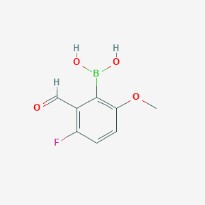 molecular formula C8H8BFO4 B1441395 3-氟-2-甲酰基-6-甲氧基苯硼酸 CAS No. 1451392-14-5