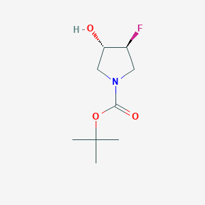 molecular formula C9H16FNO3 B1441397 (3S,4S)-tert-Butyl 3-fluoro-4-hydroxypyrrolidine-1-carboxylate CAS No. 869481-93-6