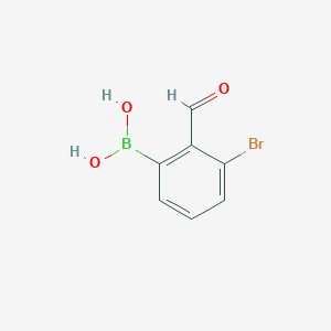 molecular formula C7H6BBrO3 B1441401 3-溴-2-甲酰苯硼酸 CAS No. 928048-12-8