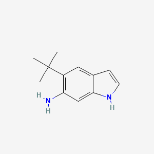 molecular formula C12H16N2 B1441408 5-叔丁基-1H-吲哚-6-胺 CAS No. 873055-31-3