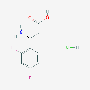 molecular formula C9H10ClF2NO2 B1441436 (3R)-3-氨基-3-(2,4-二氟苯基)丙酸盐酸盐 CAS No. 1354970-81-2