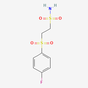 molecular formula C8H10FNO4S2 B1441441 2-(4-氟苯磺酰)乙烷-1-磺酰胺 CAS No. 1354953-79-9