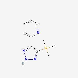 B14414459 2-[5-(Trimethylsilyl)-2H-1,2,3-triazol-4-yl]pyridine CAS No. 84645-36-3