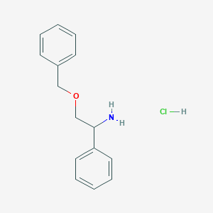 molecular formula C15H18ClNO B1441447 2-(Benzyloxy)-1-phenylethan-1-amine hydrochloride CAS No. 741260-08-2