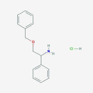 molecular formula C15H18ClNO B1441447 2-(Benzyloxy)-1-Phenylethan-1-amin-Hydrochlorid CAS No. 741260-08-2