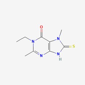 1-Ethyl-2,7-dimethyl-8-sulfanylidene-1,7,8,9-tetrahydro-6H-purin-6-one