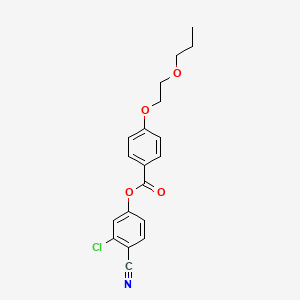 molecular formula C19H18ClNO4 B14414589 3-Chloro-4-cyanophenyl 4-(2-propoxyethoxy)benzoate CAS No. 84126-99-8