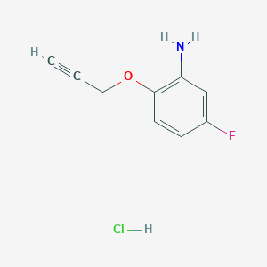 molecular formula C9H9ClFNO B1441459 5-Fluoro-2-(prop-2-yn-1-yloxy)aniline hydrochloride CAS No. 1354952-23-0