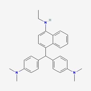 molecular formula C29H33N3 B14414594 4-{Bis[4-(dimethylamino)phenyl]methyl}-N-ethylnaphthalen-1-amine CAS No. 87175-64-2