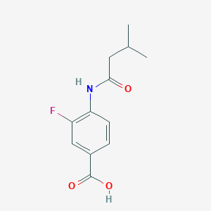 molecular formula C12H14FNO3 B1441464 3-Fluoro-4-(3-methylbutanamido)benzoic acid CAS No. 1275433-47-0