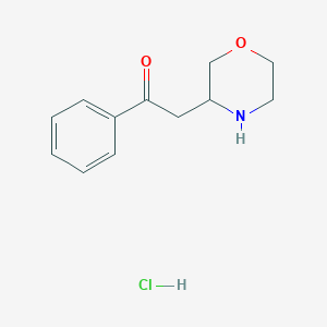 molecular formula C12H16ClNO2 B1441475 2-(Morpholin-3-yl)-1-phenylethan-1-one hydrochloride CAS No. 1354960-69-2