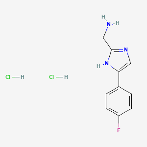 molecular formula C10H12Cl2FN3 B1441480 [4-(4-fluorophenyl)-1H-imidazol-2-yl]methanamine dihydrochloride CAS No. 1354963-40-8