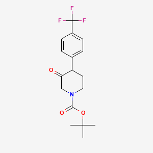 molecular formula C17H20F3NO3 B1441484 叔丁基 3-氧代-4-[4-(三氟甲基)苯基]哌啶-1-羧酸酯 CAS No. 1354953-32-4