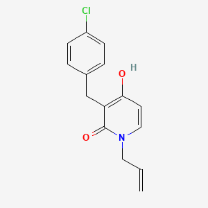 molecular formula C15H14ClNO2 B1441485 1-烯丙基-3-(4-氯苄基)-4-羟基-2(1H)-吡啶酮 CAS No. 477856-22-7