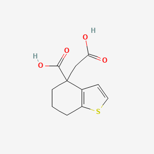 4-(Carboxymethyl)-4,5,6,7-tetrahydro-1-benzothiophene-4-carboxylic acid