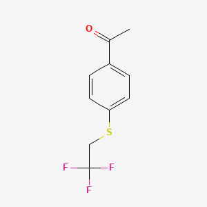 molecular formula C10H9F3OS B1441489 1-{4-[(2,2,2-三氟乙基)硫烷基]苯基}乙-1-酮 CAS No. 1328939-64-5