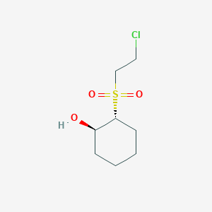 (1R,2R)-2-(2-Chloroethanesulfonyl)cyclohexan-1-ol