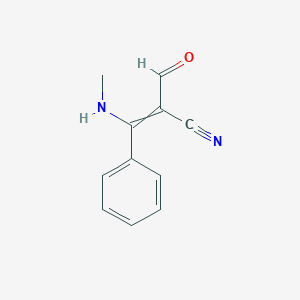 2-Formyl-3-(methylamino)-3-phenylprop-2-enenitrile