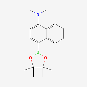 molecular formula C18H24BNO2 B1441494 N,N-二甲基-4-(4,4,5,5-四甲基-1,3,2-二氧杂硼环-2-基)萘-1-胺 CAS No. 1007126-41-1