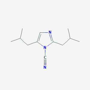 2,5-Bis(2-methylpropyl)-1H-imidazole-1-carbonitrile