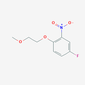 molecular formula C9H10FNO4 B1441500 4-氟-1-(2-甲氧基乙氧基)-2-硝基苯 CAS No. 1092496-30-4