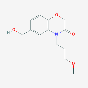 molecular formula C13H17NO4 B1441510 6-Hydroxymethyl-4-(3-methoxypropyl)-4H-benzo[1,4]oxazin-3-one CAS No. 857272-03-8