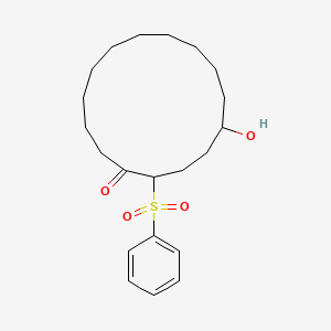 2-(Benzenesulfonyl)-5-hydroxycyclopentadecan-1-one