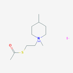 1-[2-(Acetylsulfanyl)ethyl]-1,4-dimethylpiperidin-1-ium iodide