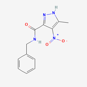 1H-Pyrazole-3-carboxamide, 5-methyl-4-nitro-N-(phenylmethyl)-