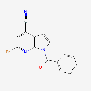 molecular formula C15H8BrN3O B1441521 1-ベンゾイル-4-シアノ-6-ブロモ-7-アザインドール CAS No. 1167056-85-0