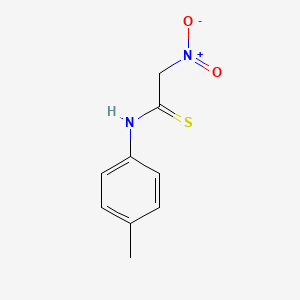 molecular formula C9H10N2O2S B14415212 N-(4-Methylphenyl)(nitro)ethanethioamide CAS No. 81977-72-2