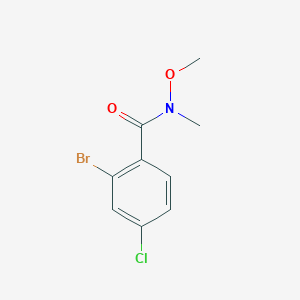 B1441528 2-Bromo-4-chloro-N-methoxy-N-methylbenzamide CAS No. 1255099-63-8