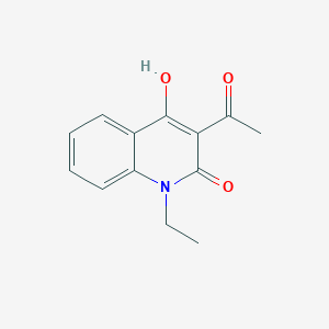 molecular formula C13H13NO3 B1441552 3-acetyl-1-ethyl-4-hydroxy-2(1H)-quinolinone CAS No. 66134-57-4