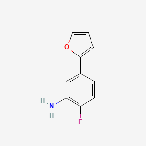 molecular formula C10H8FNO B1441565 2-Fluoro-5-(furan-2-yl)aniline CAS No. 1248081-28-8