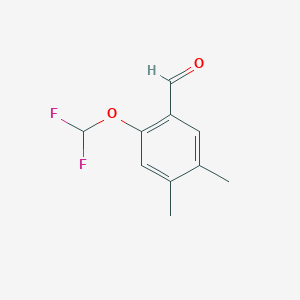 molecular formula C10H10F2O2 B1441566 2-(二氟甲氧基)-4,5-二甲基苯甲醛 CAS No. 1354960-30-7