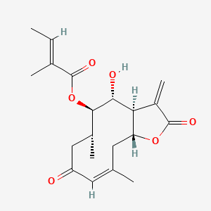 [(3aR,4R,5R,6R,9Z,11aR)-4-hydroxy-6,10-dimethyl-3-methylidene-2,8-dioxo-4,5,6,7,11,11a-hexahydro-3aH-cyclodeca[b]furan-5-yl] (E)-2-methylbut-2-enoate