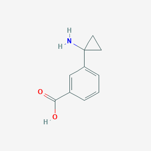 molecular formula C10H11NO2 B1441569 3-(1-Aminocyclopropyl)benzoic acid CAS No. 1266193-50-3