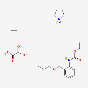 ethane;ethyl N-[2-(propoxymethyl)phenyl]carbamate;2-hydroxy-2-oxoacetate;1-methylpyrrolidin-1-ium