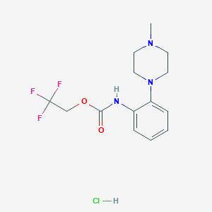 molecular formula C14H19ClF3N3O2 B1441574 2,2,2-trifluoroethyl N-[2-(4-methylpiperazin-1-yl)phenyl]carbamate hydrochloride CAS No. 1354954-50-9