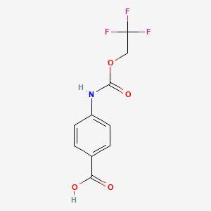 molecular formula C10H8F3NO4 B1441584 4-{[(2,2,2-Trifluoroethoxy)carbonyl]amino}benzoic acid CAS No. 1307286-32-3
