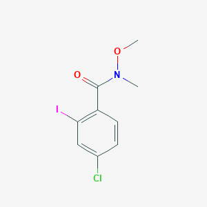 molecular formula C9H9ClINO2 B1441597 4-Chloro-2-iodo-N-methoxy-N-methylbenzamide CAS No. 1262282-26-7